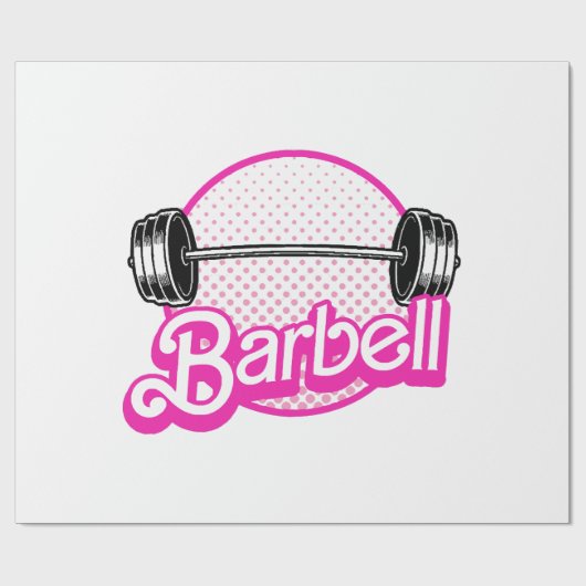 Barbell - rosa geschenkpapier (Flach)