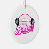 Barbell - rosa keramik ornament (Rechts)