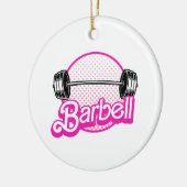 Barbell - rosa keramik ornament (Links)