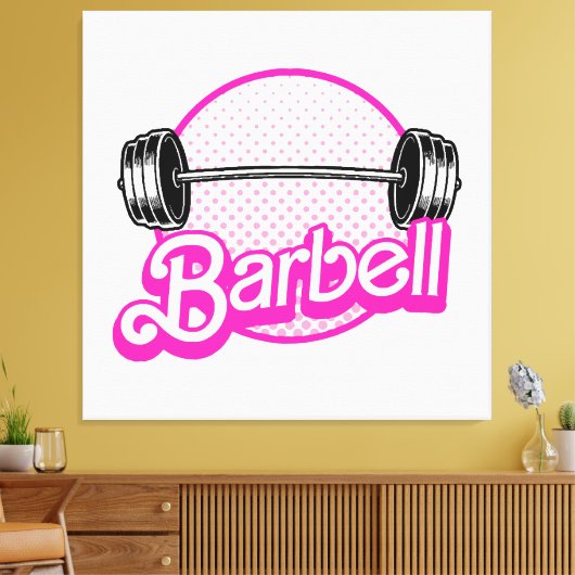 Barbell - rosa leinwanddruck (Insitu (Wohnzimmer))