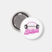 Barbell - rosa magnet (Vorderseite/Rückseite)
