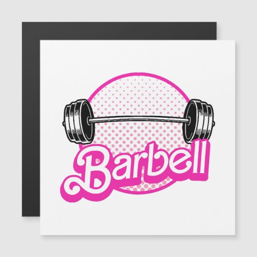 Barbell - rosa magnetkarte (Vorne/Hinten)