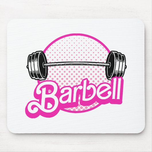 Barbell - rosa mousepad (Vorne)