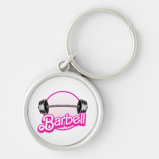 Barbell - rosa schlüsselanhänger (Vorne)
