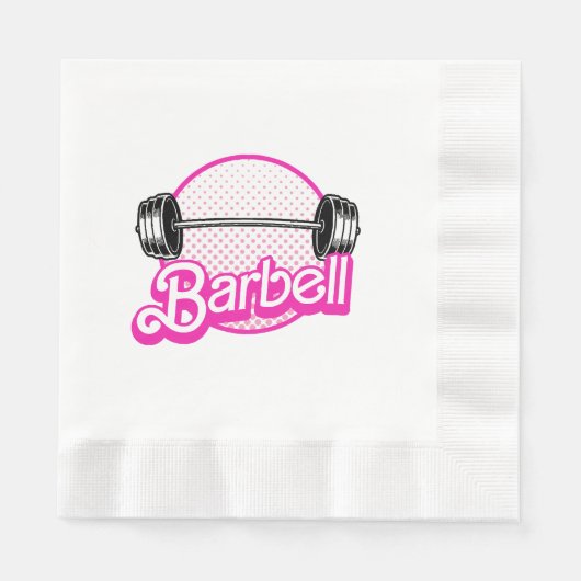 Barbell - rosa serviette (Vorderseite)