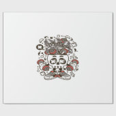 Barbell Skull Head Geschenkpapier (Flach)