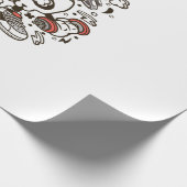 Barbell Skull Head Geschenkpapier (Ecke)