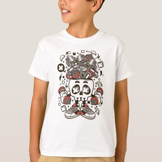 Barbell Skull Head T-Shirt (Vorderseite)