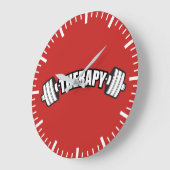 Barbell - THERAPIE - Workout Inspirational Große Wanduhr (Winkel)