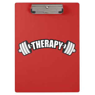 Barbell - THERAPIE - Workout Inspirational Klemmbrett