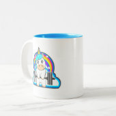 Barbell Unicorn Tasse für FrauenFitness (Vorderseite Links)