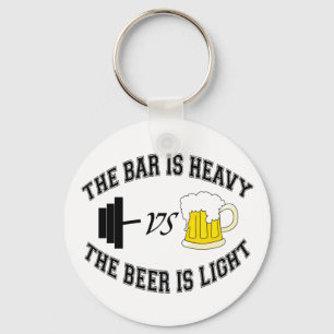 Barbell vs Bier Schlüsselanhänger
