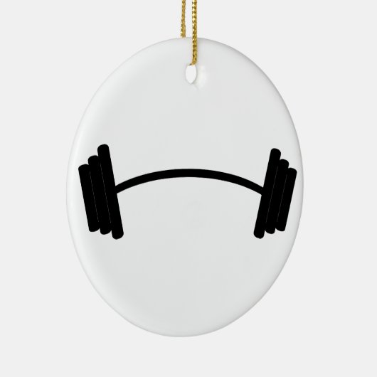 Barbell Weight Keramik Ornament (Rechts)