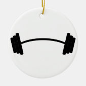 Barbell Weight Keramik Ornament (Vorne)