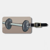 Barbell Weightlift Gym Fitness Lover Gepäckanhänger (Vorderseite horizontal)
