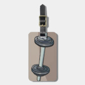 Barbell Weightlift Gym Fitness Lover Gepäckanhänger (Vorderseite vertikal)