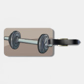 Barbell Weightlift Gym Fitness Lover Gepäckanhänger (Rückseite horizontal)