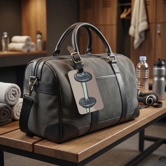 Barbell Weightlift Gym Fitness Lover Gepäckanhänger