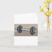 Barbell Weightlift Gym Fitness Lover Karte (Gelbe Blume)
