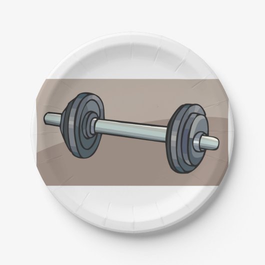 Barbell Weightlift Gym Fitness Lover Pappteller (Vorderseite)