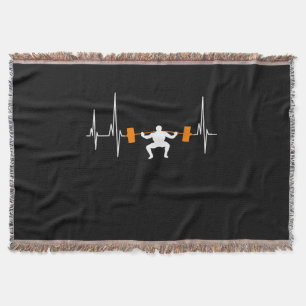 Barbell Weightlifting Heartbeat Bodybuilding Cool Decke