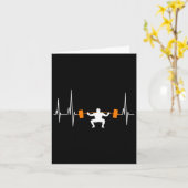 Barbell Weightlifting Heartbeat Bodybuilding Cool Karte (Gelbe Blume)