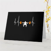 Barbell Weightlifting Heartbeat Bodybuilding Cool Karte (Gelbe Blume)