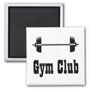 Barbell Workout-Fitnessstudio Silhouette Magnet
