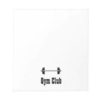 Barbell Workout-Fitnessstudio Silhouette Notizblock