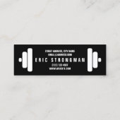 Barbellblicktext und Gewichtsmischung Mini Visitenkarte (Rückseite)