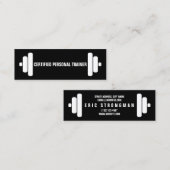 Barbellblicktext und Gewichtsmischung Mini Visitenkarte (Vorne/Hinten)