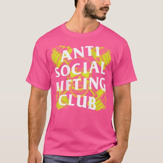 Barbells Crossed Skull Yellow T-Shirt (Vorderseite)