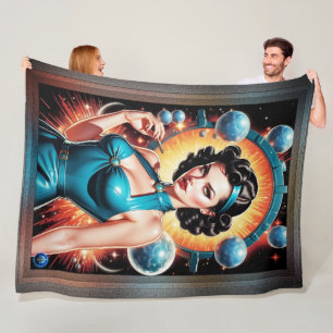 Barbenheimer Retro Fusion Atomic Age Mode Fleecedecke