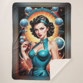 Barbenheimer Retro Fusion Atomzeitfashion Sherpadecke (Vorderseite)