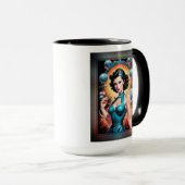 Barbenheimer Retro Fusion Atomzeitfashion Tasse (VorderseiteRechts)