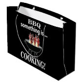 Barbeque Cook Koch Funny Grillen Große Geschenktüte (Rückseite Schrägansicht)
