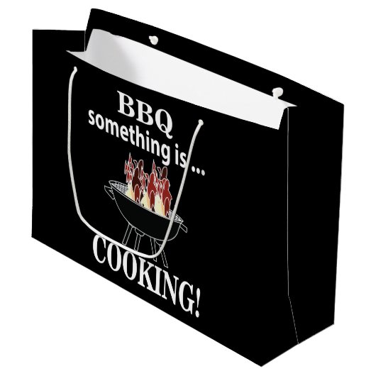 Barbeque Cook Koch Funny Grillen Große Geschenktüte (Vorderseite Schrägansicht)