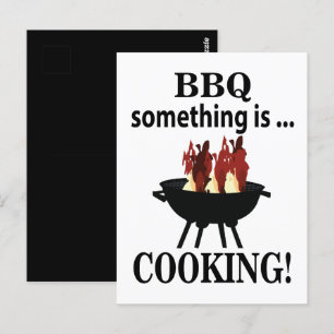Barbeque Cook Koch Funny Grillen Postkarte