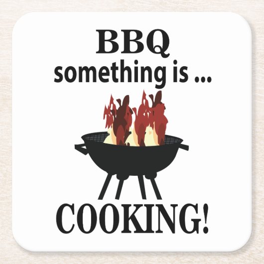 Barbeque Cook Koch Funny GRILLEN Rechteckiger Pappuntersetzer (Vorderseite)