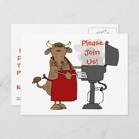 Barbeque Einladung - Bitte treten Sie uns bei! (Vorne/Hinten)