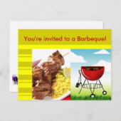 Barbeque Einladung Postkarte (Vorne/Hinten)