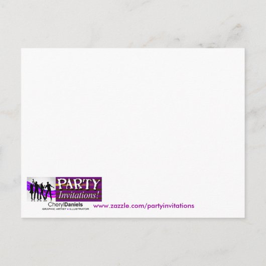 Barbeque Einladung Postkarte (Rückseite)