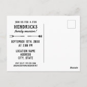 Barbeque Family Wiedersehen Save the Date Postkart Postkarte (Rückseite)