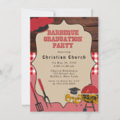 Barbeque Graduation Party Einladung (Vorderseite)
