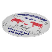 Barbeque, GRILLEN Cutting Board Schneidebrett (Ecke)