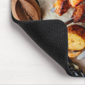 Barbeque Hühnerfleisch Rindfleisch Egplant Capsicu Mousepad (Ecke)