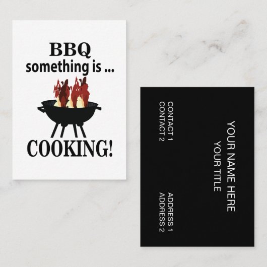 Barbeque Koch Chef BBQ Visitenkarte (Vorne/Hinten)