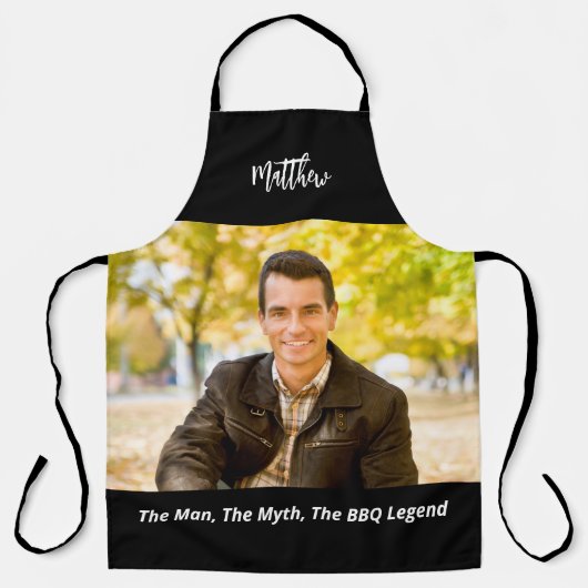 Barbeque legend man myname Foto Schürze (Vorderseite)