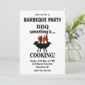 Barbeque Modern Summer Party GRILLEN Einladung (Stehend Vorderseite)