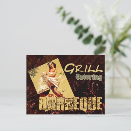 Barbeque - Postkarte (Stehend Vorderseite)